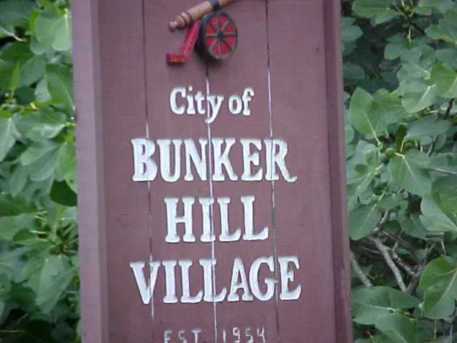 Bunker Hill Village neighborhood sign in the Memorial Villages