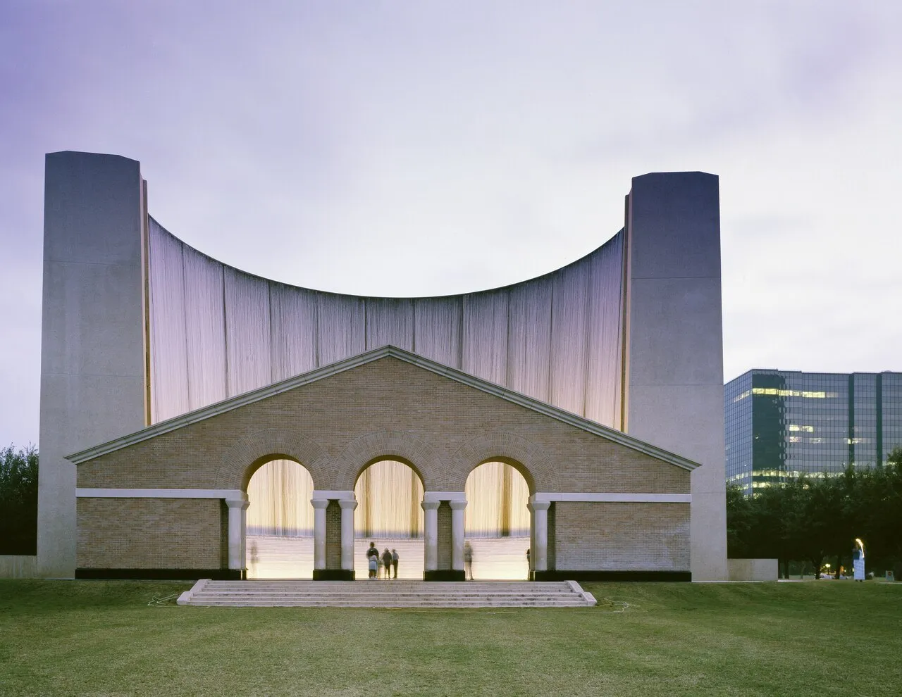 Gerald D. Hines Waterwall in Uptown Houston near the Galleria